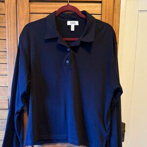 COS Navy Rugby Polo Shirt- Size M like new!
